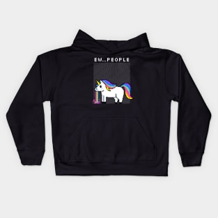 Funny Unicorn Vomiting Ew...People Kids Hoodie